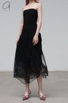 marc le bihan strapless dress 21924 black (21925 )
